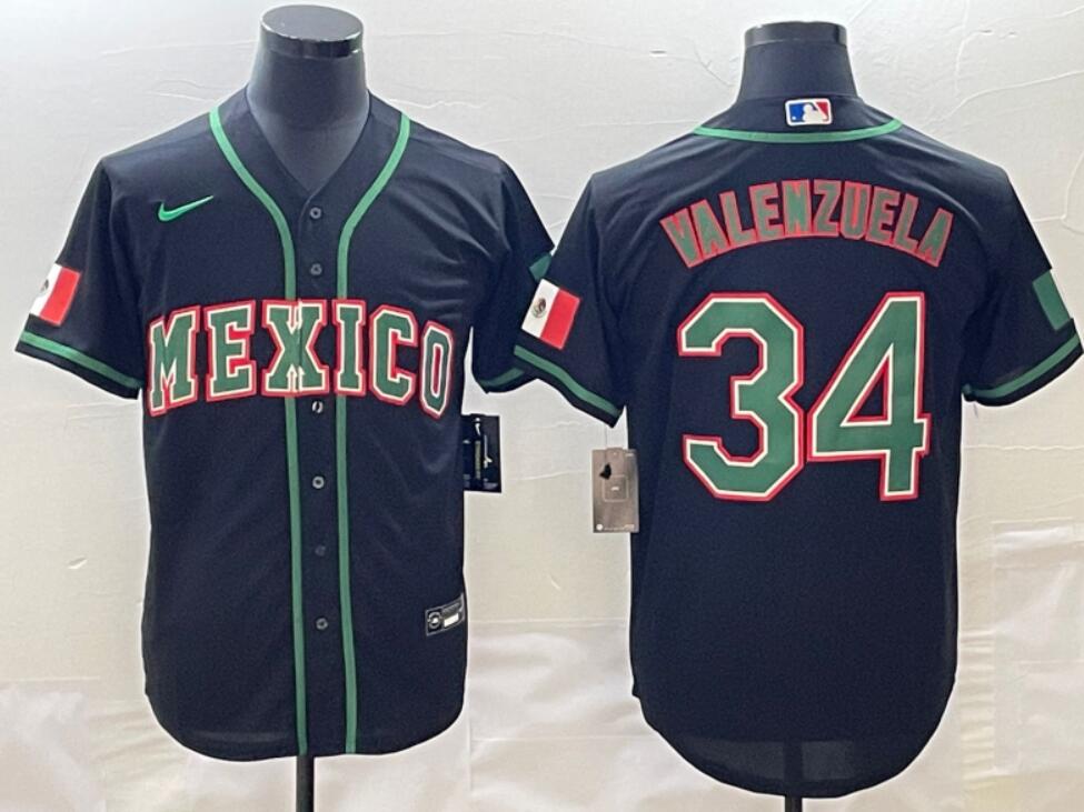 Men's Mexico Baseball ACTIVE PLAYER Custom 2023 Black World Baseball Classic Stitched Jersey